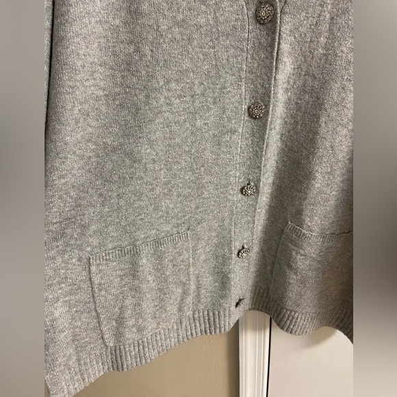 Talbots Gray Women's Cardigan Sweater - Picture 5 of 11